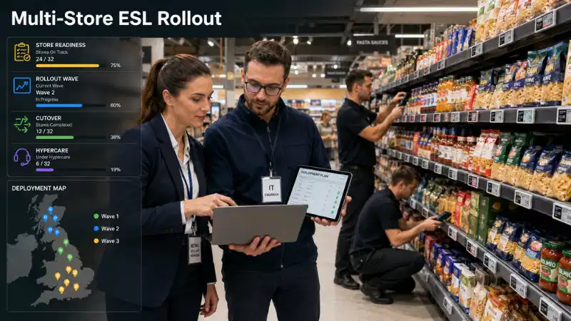 Chenro mar keto lebel mar shelf mar elektronik ne duka mang'eny mag uso mwandu